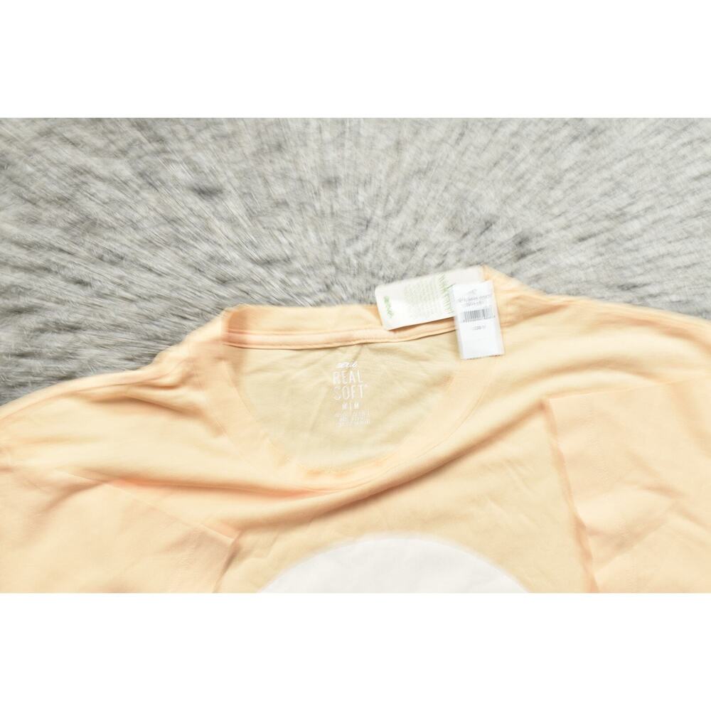 NEW Aerie Orange Cotton T-Shirt M Regular Fit Real Soft Babes Babes... - Picture 6 of 7
